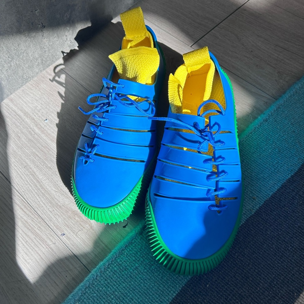 Brand New Bottega Veneta Blue Climber Sneakers